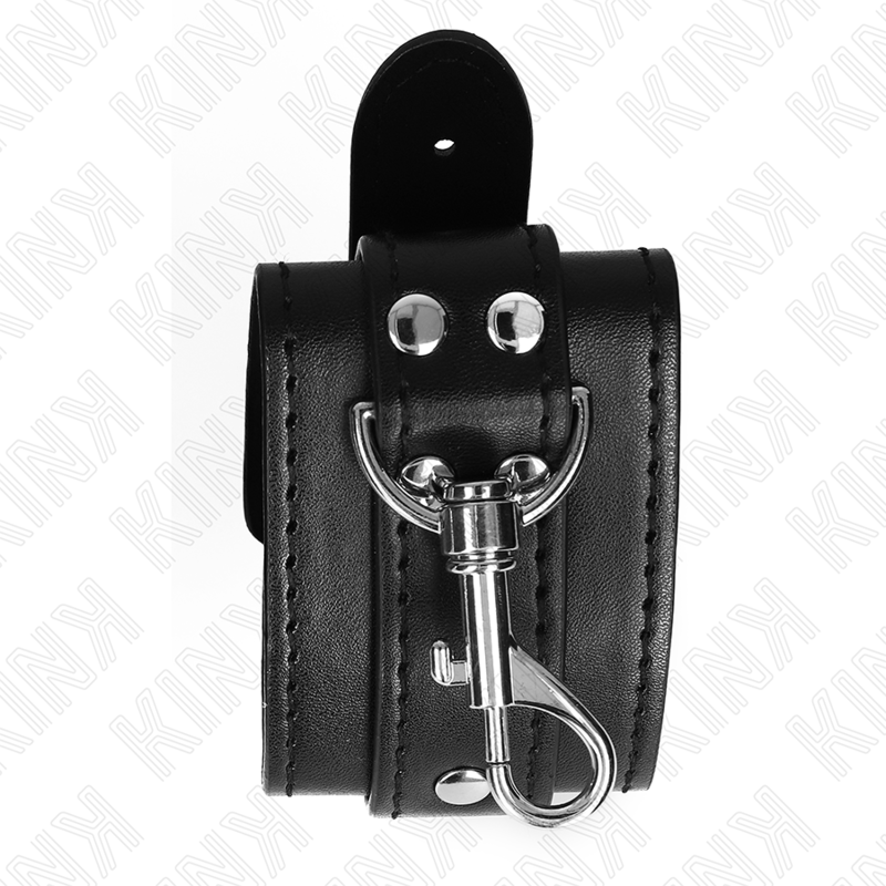Kink - Proteções de Pulso de Masmorra com Bloqueio Preto Ajustáveis ​​21-28 cm x 5,5 cm