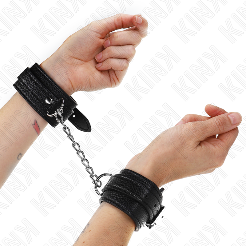 KINK - ALGEMAS ESTILO SERPENTE PRETAS AJUSTÁVEL 20-28 CM X 5.4 CM