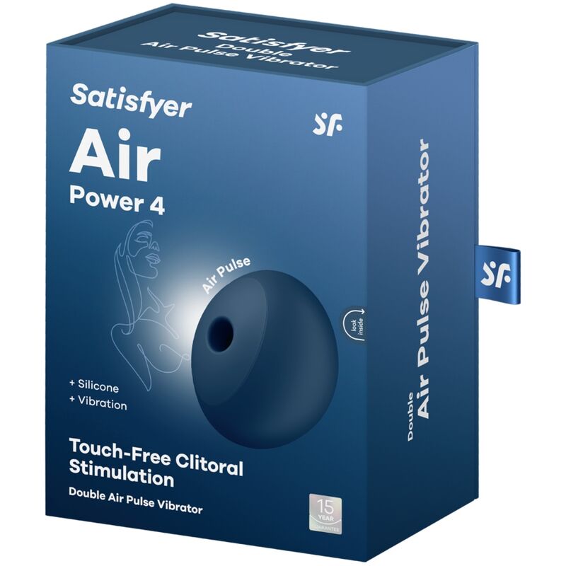 SATISFYER - AIR POWER 4 ESTIMULADOR & VIBRADOR 12 VIBRAÇÕES AZUL