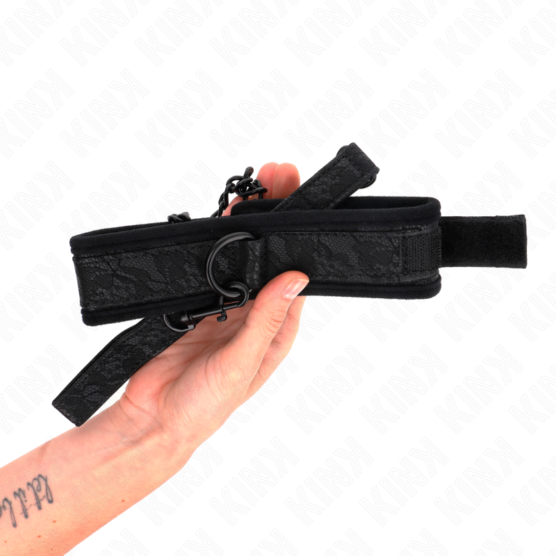 KINK - COLAR COM TRELA 77 CM MODELO BÁSICO 5 AJUSTÁVEL 34-54 CM X 5 CM
