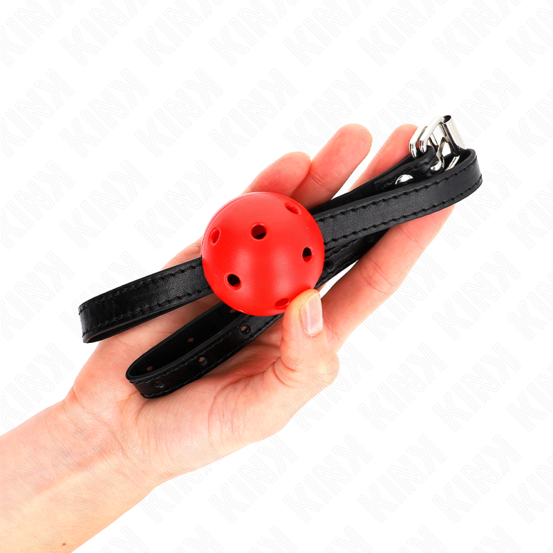 Kink - Simplicidade Vermelho Respiravel 4,5 Cm Bola Mordaça 62 x 1,5 Cm