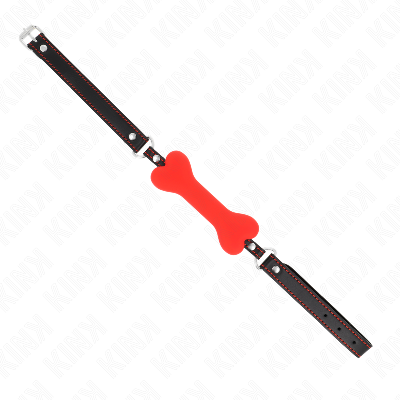 KINK - MORDAÇA FORMA DE OSSO 12 CM VERMELHA 63 x 2 CM