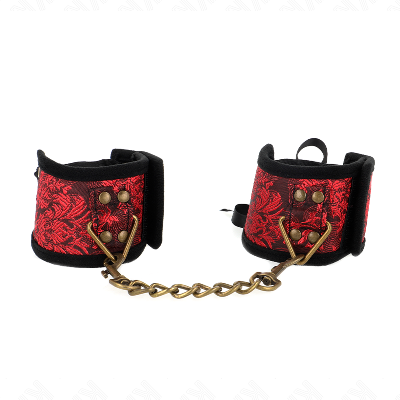 KINK - ALGEMAS DESIGN ESCÂNDALO VERMELHO/PRETO COM LAÇO DECORATIVO 24.5 CM X 6.5 CM