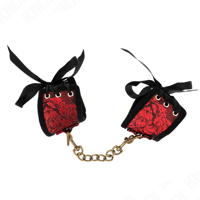 KINK - ALGEMAS DESIGN ESCÂNDALO VERMELHO/PRETO COM LAÇO DECORATIVO 24.5 CM X 6.5 CM