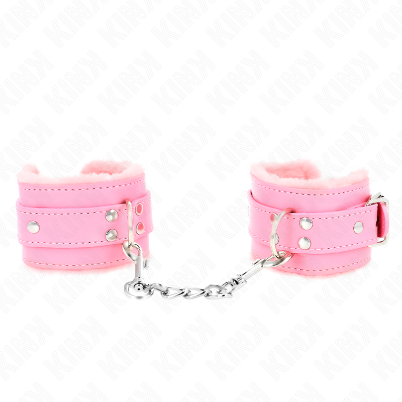 KINK - ALGEMAS FORRADAS ROSAS COM CORREIA ROSA AJUSTÁVEL 20-29 CM X 5.5 CM
