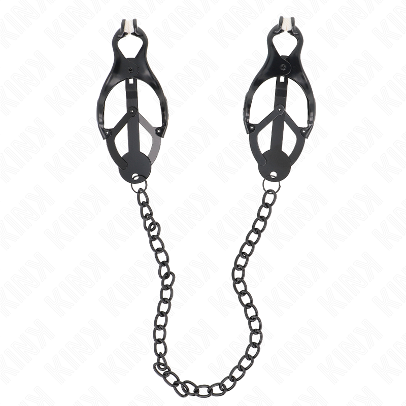 KINK - PINÇAS ESTILO JAPONÊS PARA MAMILOS COM CORRENTE PRETA 30 CM