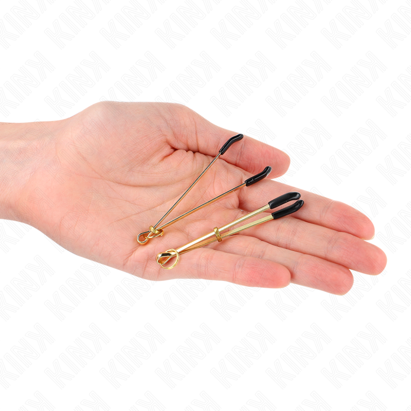 KINK - PINÇAS PARA MAMILOS FINAS DOURADAS 7 CM