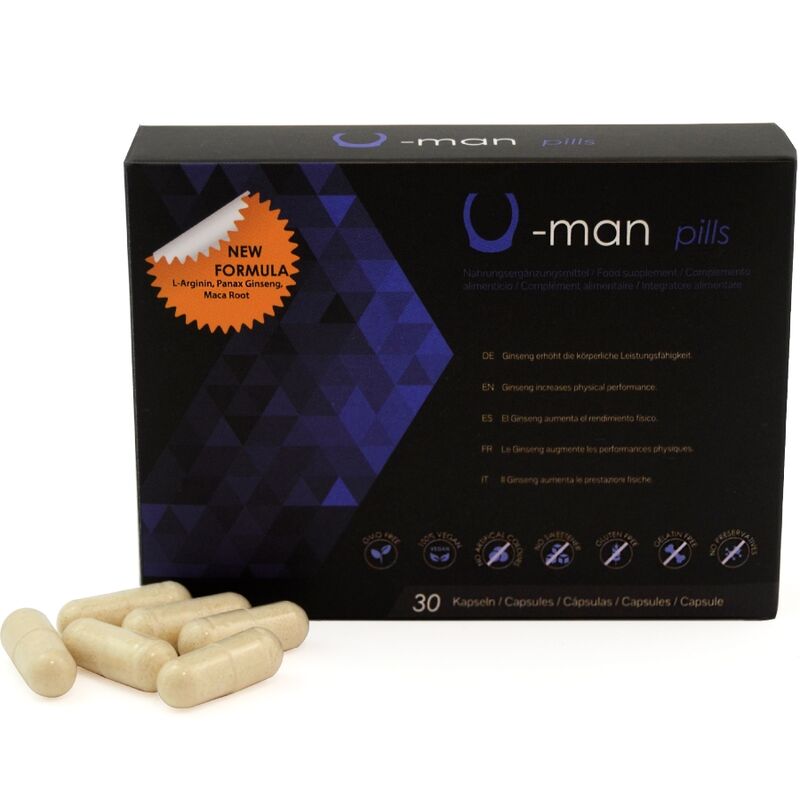 500 COSMÉTICOS - U-MAN AUMENTA O TAMANHO DO PÊNIS EA POTÊNCIA SEXUAL - 30 CÁPSULAS