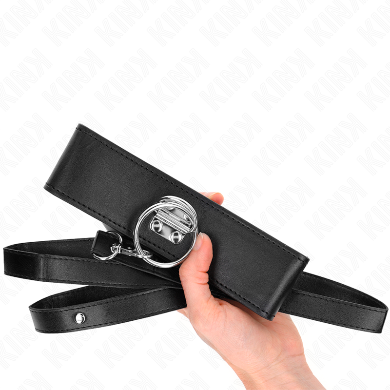 KINK - COLLAR ESTUDIDO 116 CM COM ALÇA DE COURO 50 X 5 CM