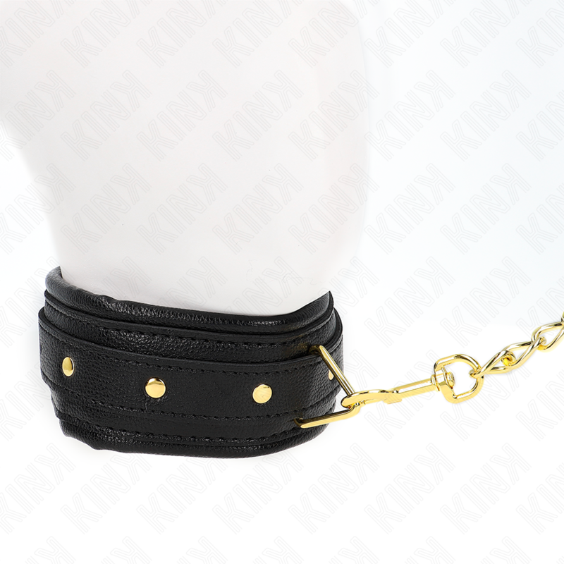 KINK - COLAR COM ESPONJA ALÇA DE IMITACIÓN DE COURO MODELO 1 AJUSTÁVEL 37-54 CM X 3 CM