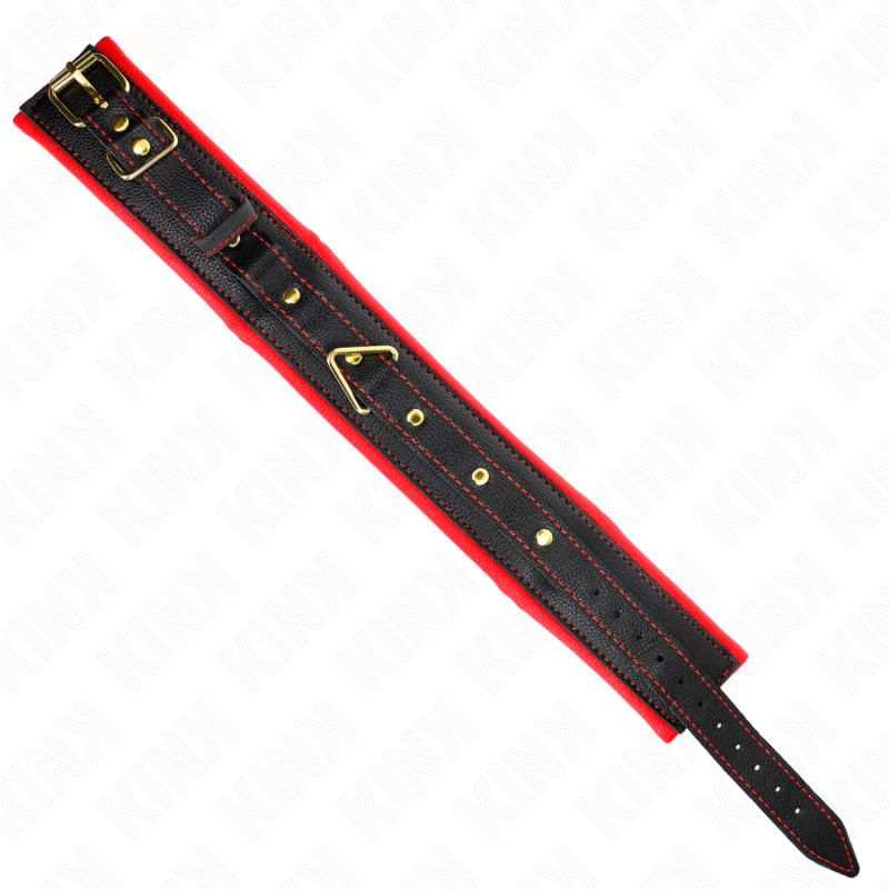 KINK - COLAR COM ESPONJA ALÇA DE IMITACIÓN DE COURO MODELO 2 AJUSTÁVEL 37-54 CM X 3 CM