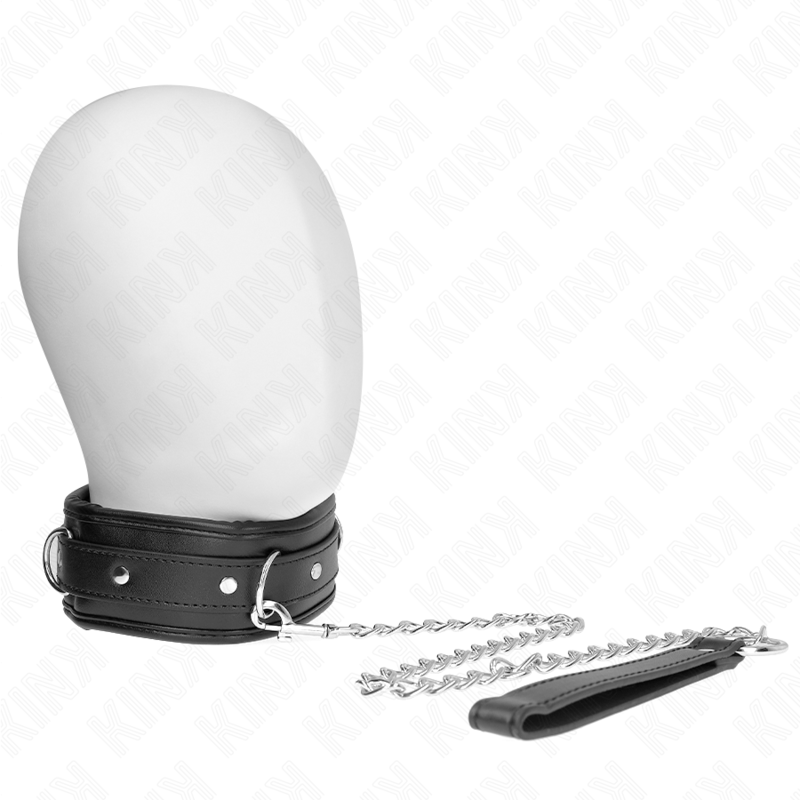 KINK - COLAR COM ESPONJA ALÇA DE IMITACIÓN DE COURO MODELO 3 AJUSTÁVEL 37-54 CM X 3 CM