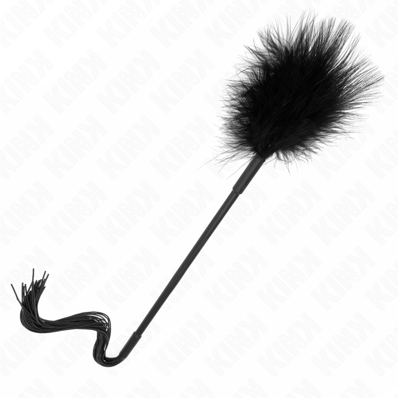 KINK - CHICOTE DE SILICONA COM PENAS PARA CÓCEGAS 47 CM