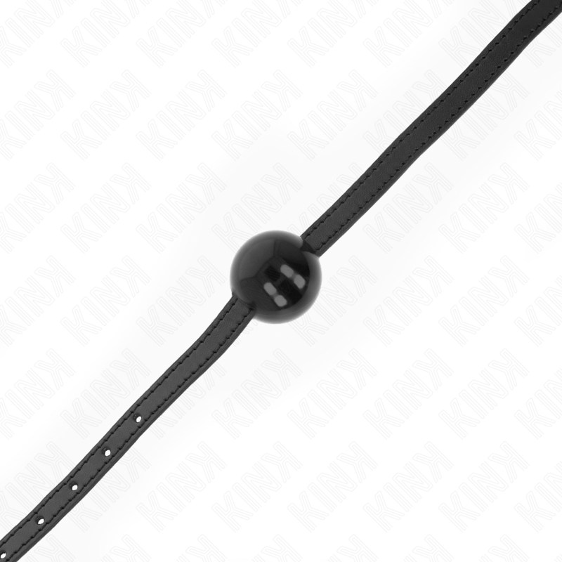 KINK - MORDAÇA COM BOLA 4 CM SÓLIDA SIMPLES PRETA 65 x 1.5 CM