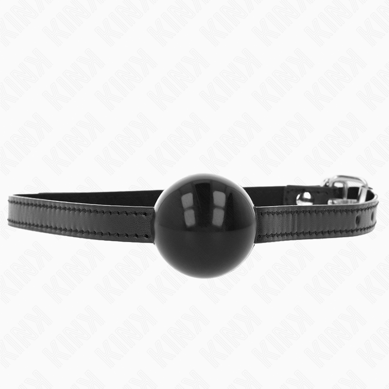 KINK - MORDAÇA COM BOLA 4 CM SÓLIDA SIMPLES PRETA 65 x 1.5 CM