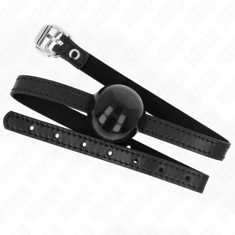 KINK - MORDAÇA COM BOLA 4 CM SÓLIDA SIMPLES PRETA 65 x 1.5 CM