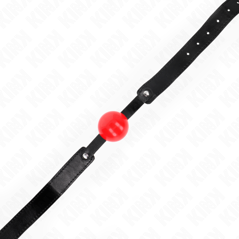 KINK - MORDAÇA COM BOLA 4 CM SUAVE EM TPE MODELO 1 66 x 2.5 CM AJUSTÁVEL 41-61 CM