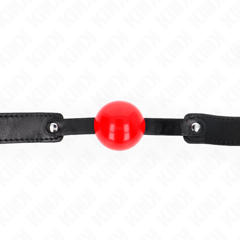 KINK - MORDAÇA COM BOLA 4 CM SUAVE EM TPE MODELO 1 66 x 2.5 CM AJUSTÁVEL 41-61 CM