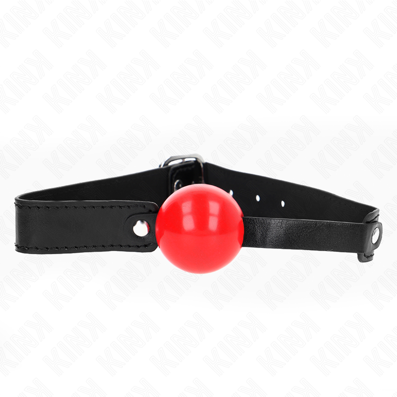 KINK - MORDAÇA COM BOLA 4 CM SUAVE EM TPE MODELO 1 66 x 2.5 CM AJUSTÁVEL 41-61 CM