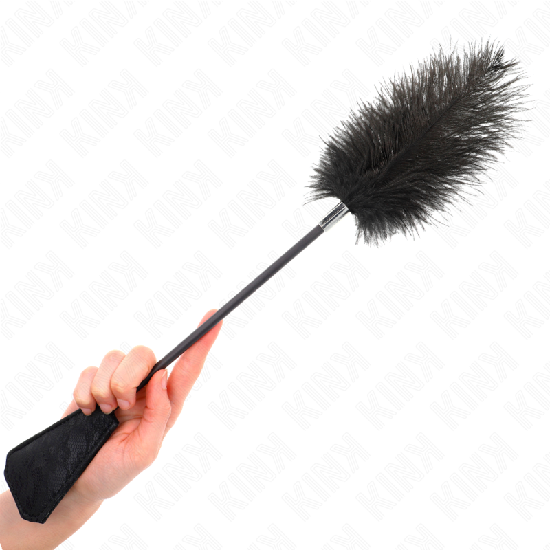 KINK - Peñas de Avestruz para Cócegas com Palete de Renda 56 cm