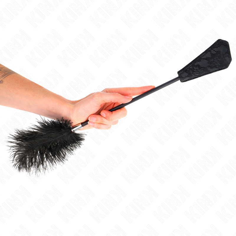 KINK - Peñas de Avestruz para Cócegas com Palete de Renda 56 cm