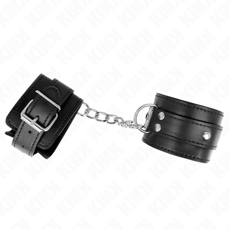 KINK - ALGEMAS COM 3 ARGOLAS EM D AJUSTÁVEL PRETAS 17.5-25 CM X 6 CM