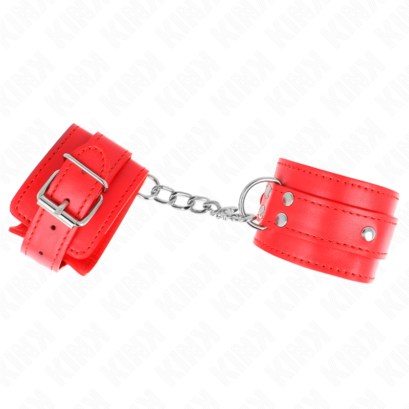 KINK - ALGEMAS COM 3 ARGOLAS EM D AJUSTÁVEL VERMELHAS 17.5-25 CM X 6 CM
