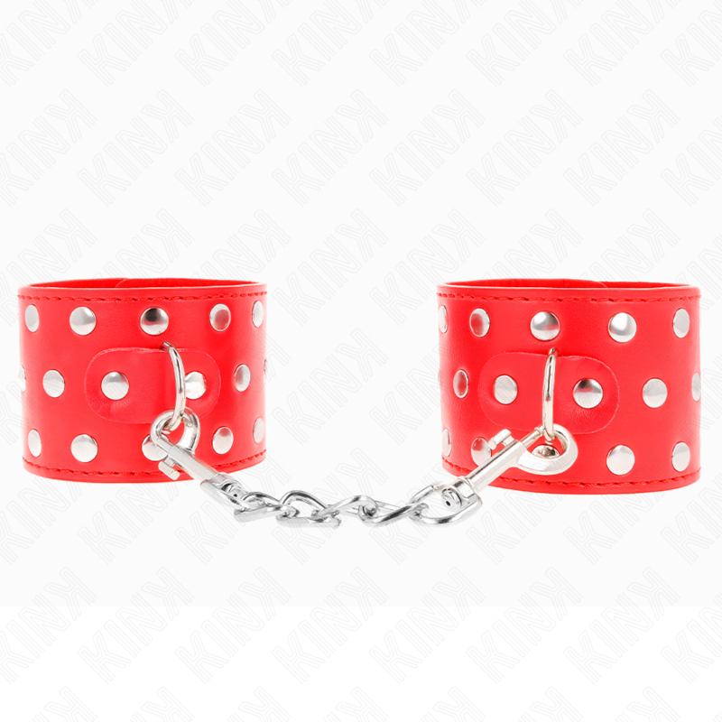 KINK - ALGEMAS COM FECHO DE PRESSÃO E TACHAS AJUSTÁVEL VERMELHAS 19-24 CM X 5.5 CM