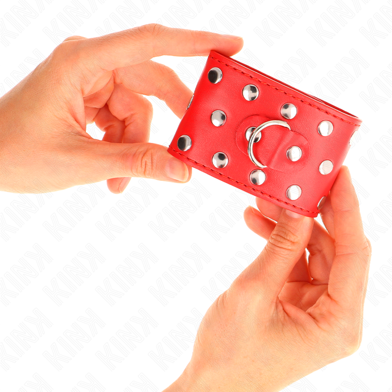 KINK - ALGEMAS COM FECHO DE PRESSÃO E TACHAS AJUSTÁVEL VERMELHAS 19-24 CM X 5.5 CM
