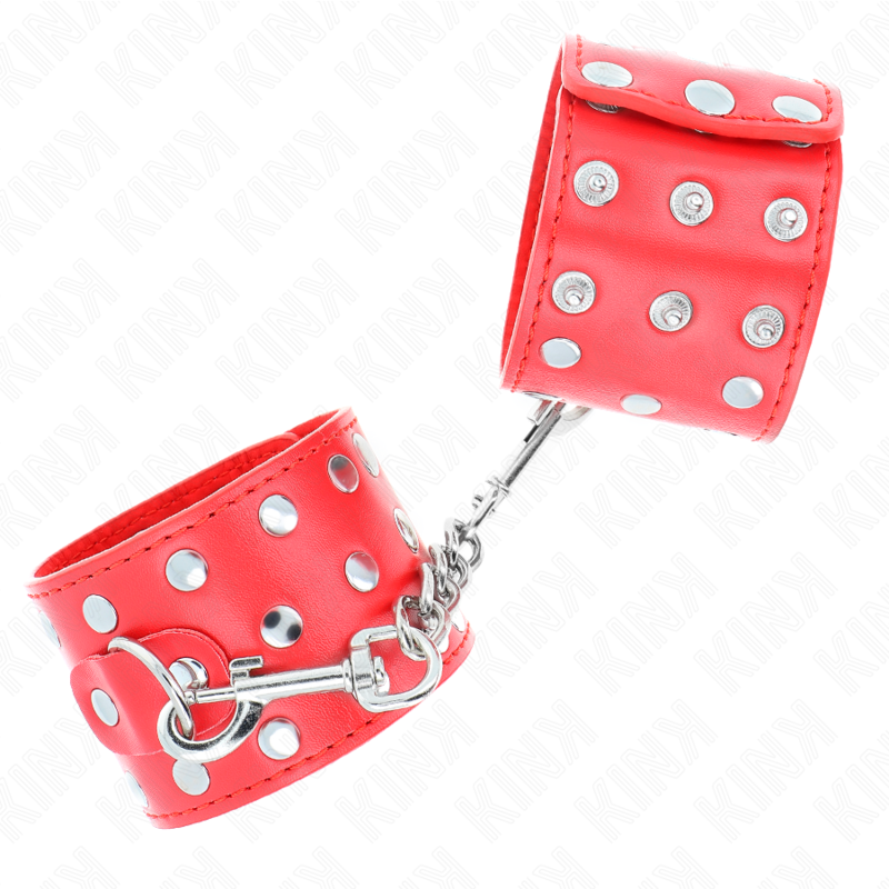 KINK - ALGEMAS COM FECHO DE PRESSÃO E TACHAS AJUSTÁVEL VERMELHAS 19-24 CM X 5.5 CM