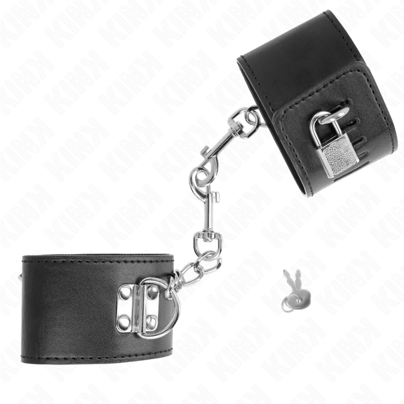 KINK - ALGEMAS COM FECHO COM CADEADO PRETAS AJUSTÁVEL 16-23 CM X 5.5 CM