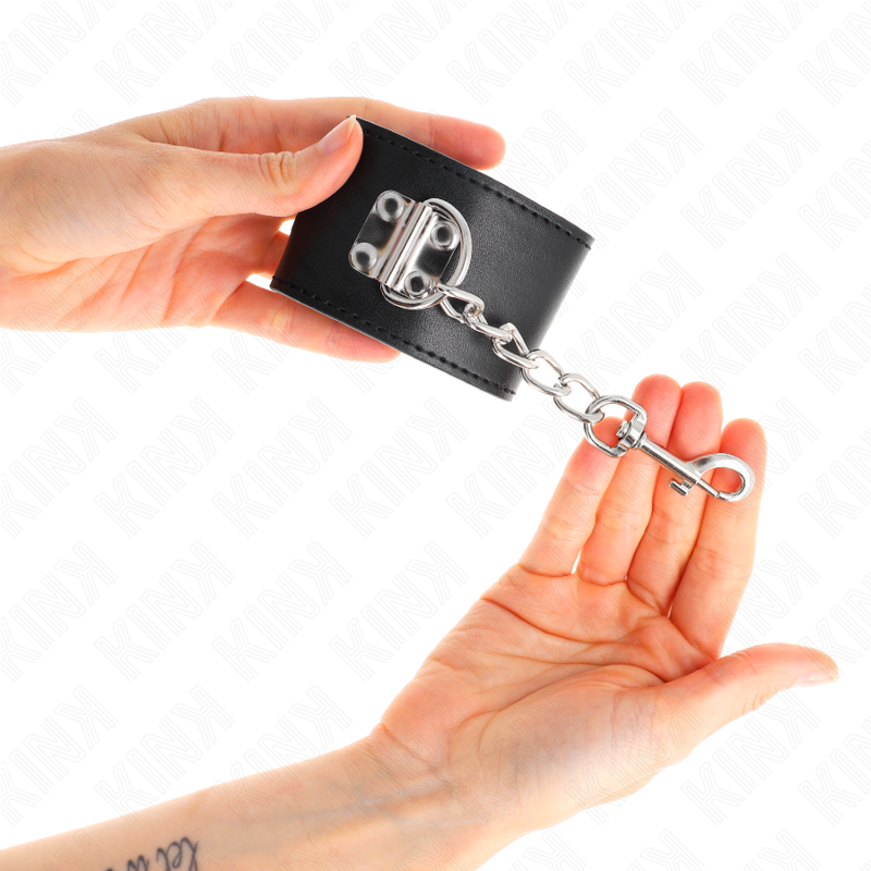 KINK - ALGEMAS COM FECHO COM CADEADO PRETAS AJUSTÁVEL 16-23 CM X 5.5 CM
