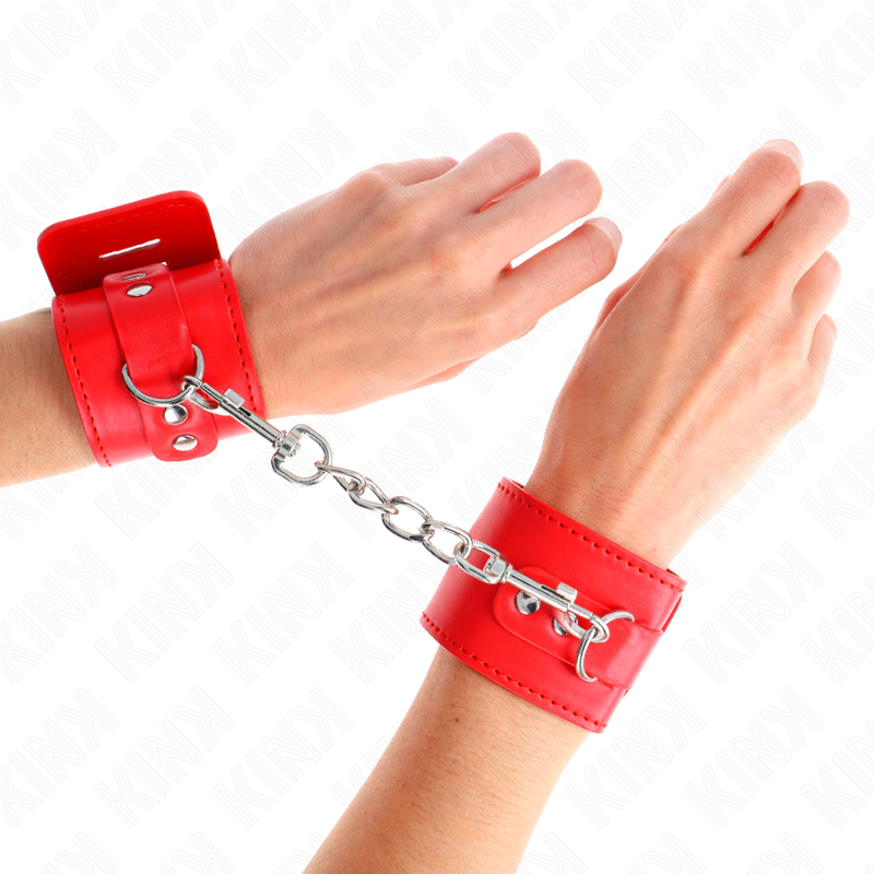 KINK - ALGEMAS COM FECHO COM CADEADO VERMELHAS AJUSTÁVEL 16-23 CM X 5.5 CM