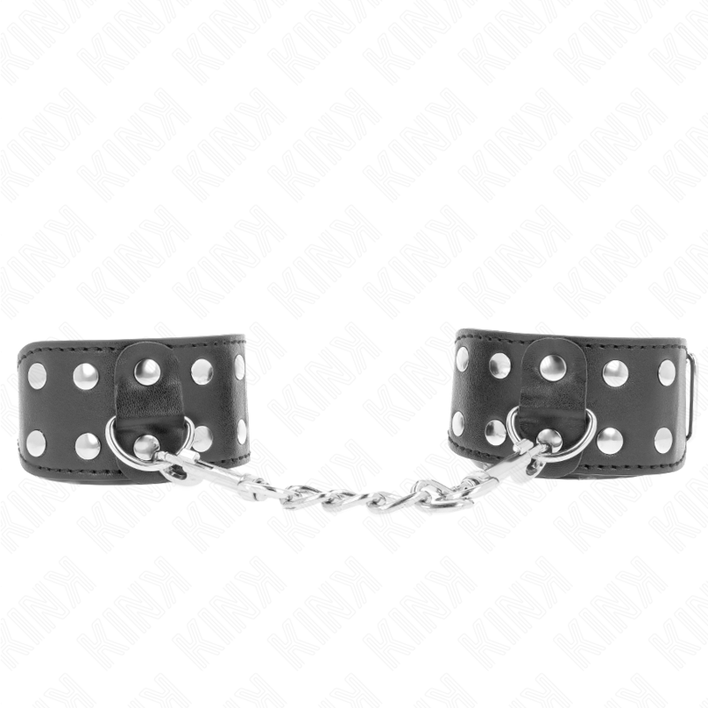KINK - ALGEMAS DE PULSO COM DUPLA LINHA DE TACHAS AJUSTÁVEL PRETO