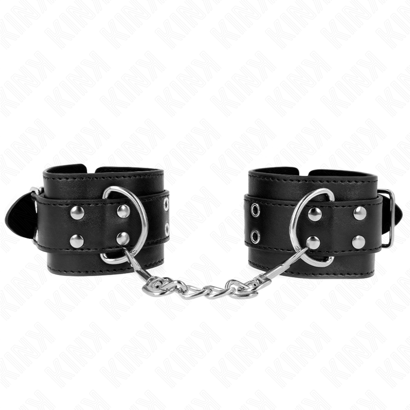 KINK - PUNKOS COM FIVELA DUPLA PRETO AJUSTÁVEIS 19-26 CM