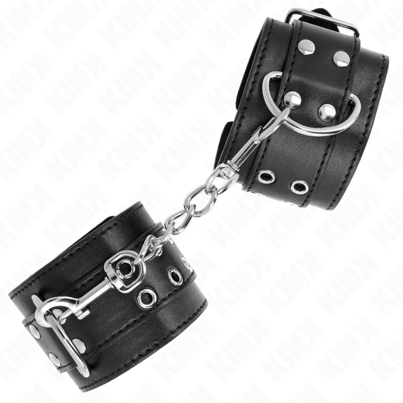 KINK - PUNKOS COM FIVELA DUPLA PRETO AJUSTÁVEIS 19-26 CM