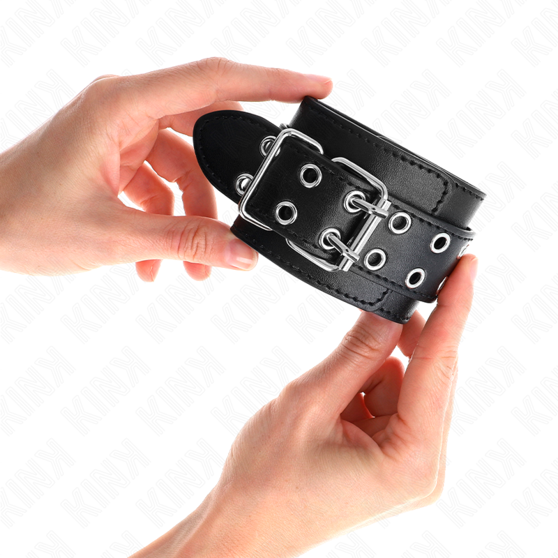 KINK - PUNKOS COM FIVELA DUPLA PRETO AJUSTÁVEIS 19-26 CM