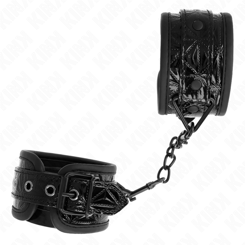 KINK - ALGEMAS COM PADRÃO DE DIAMANTES PRETAS AJUSTÁVEL 17-26 CM X 5.5 CM
