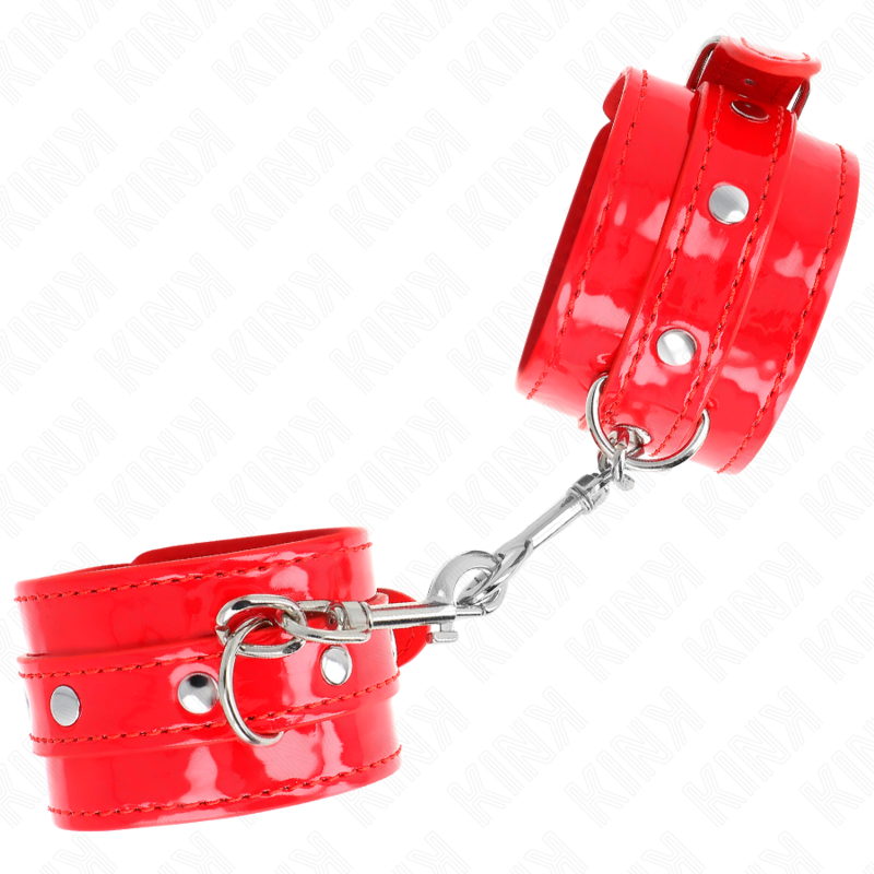 KINK - PUNKOS DE MÃO BRILHANTE VERMELHO AJUSTÁVEL 23-33 CM