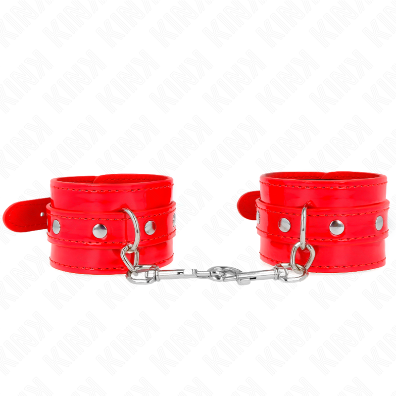KINK - PUNKOS DE MÃO BRILHANTE VERMELHO AJUSTÁVEL 23-33 CM