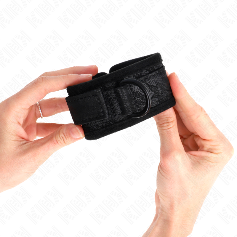 KINK - PUNKOS COBERTOS DE RENDA ESCURA NEOPRENO AJUSTÁVEL PRETO 20-29 CM X 5 CM