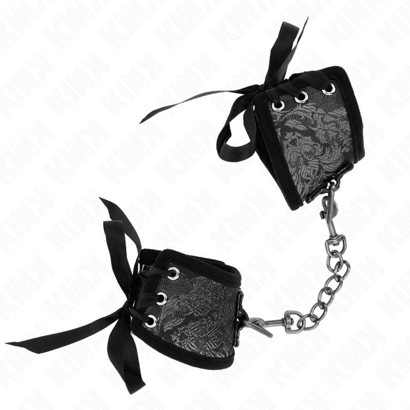 KINK - ALGEMAS DESIGN ESCÂNDALO PRETAS COM LAÇO DECORATIVO 24.5 CM X 6.5 CM