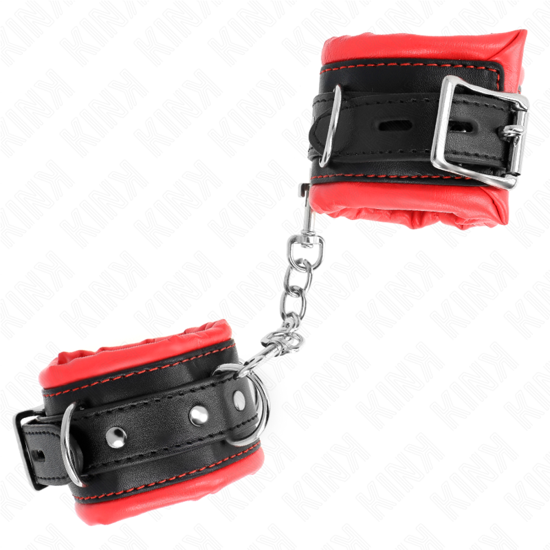 KINK - ALGEMAS ESTILO HEAVY FORRADAS VERMELHAS AJUSTÁVEL 20-30 CM X 6 CM