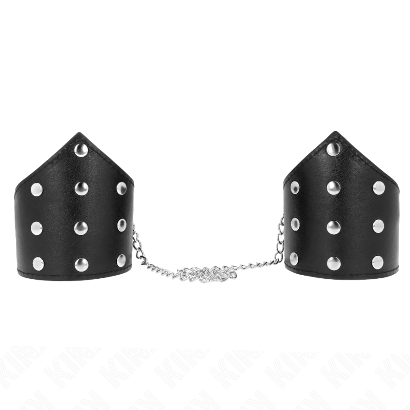 KINK - ALGEMAS ESTILO PONTIAGUDO PRETAS COM CORRENTE AJUSTÁVEL 17-23 CM X 8.5 CM