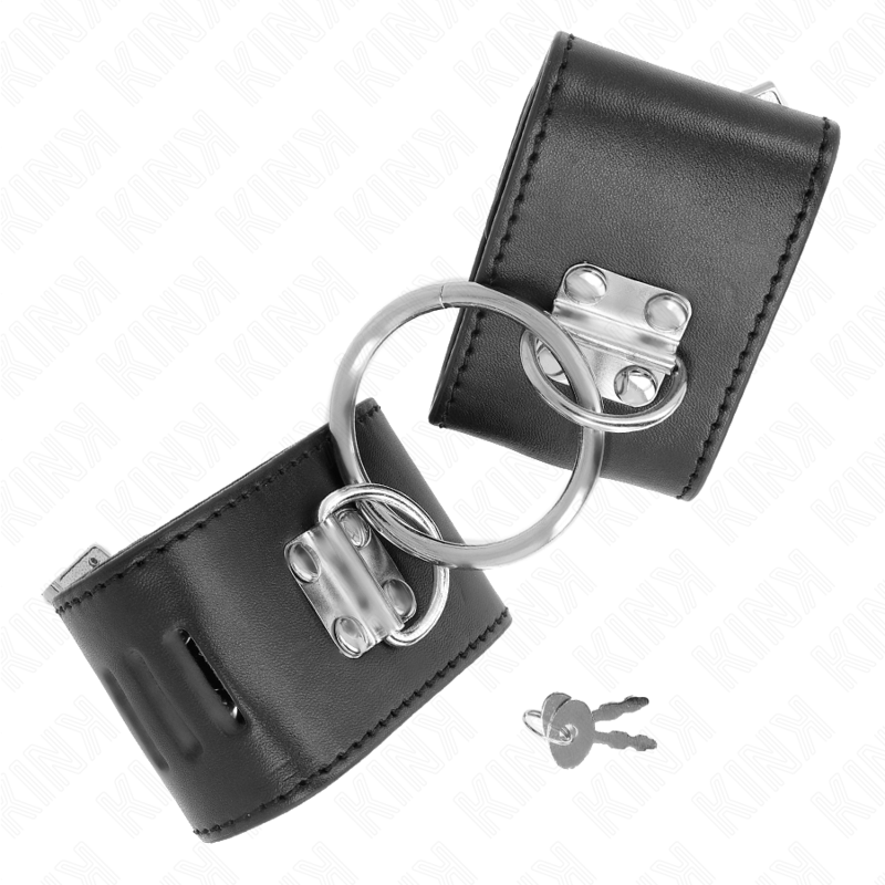 KINK - ALGEMAS FIXAS COM ARGOLA E FECHO COM CADEADO PRETAS AJUSTÁVEL 16-23 CM X 5.5 CM