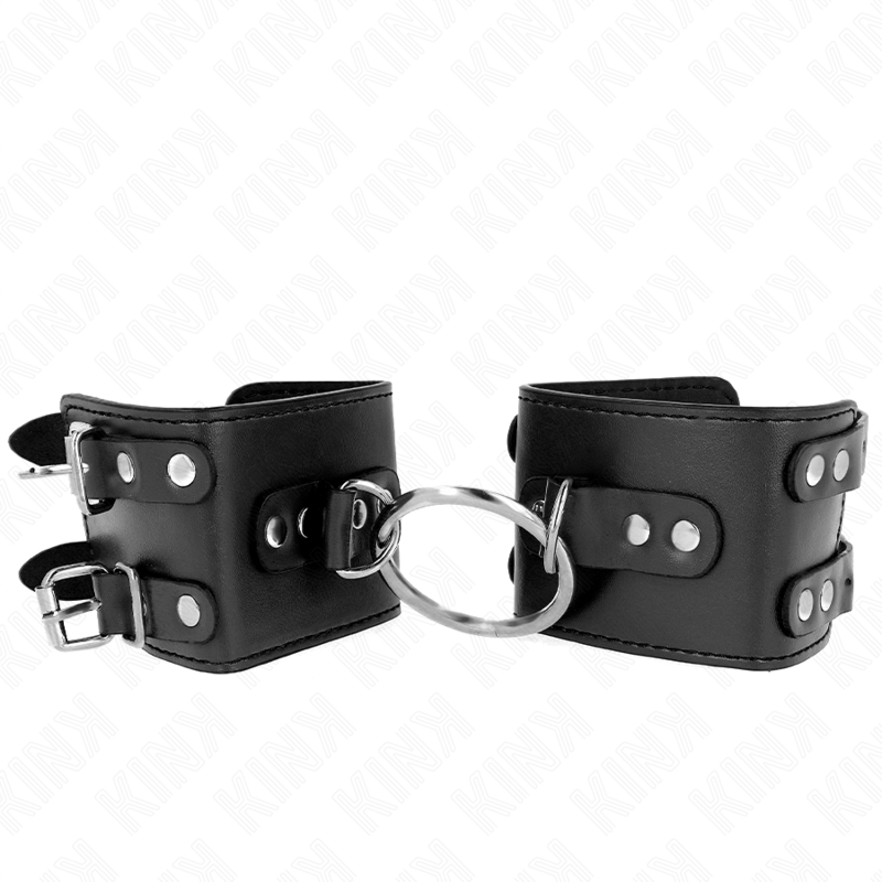 KINK - PUNKOS FIXOS COM ANEL E PRETOS AJUSTÁVEIS PRETOS 17-22 CM X 6,5 CM