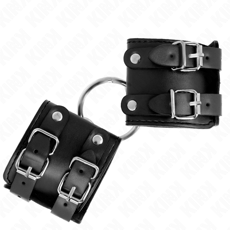 KINK - PUNKOS FIXOS COM ANEL E PRETOS AJUSTÁVEIS PRETOS 17-22 CM X 6,5 CM