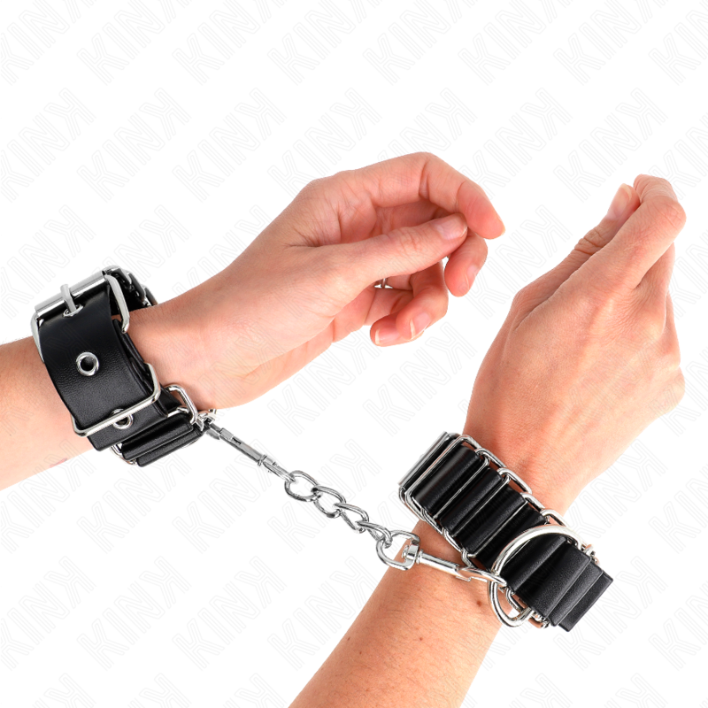 Kink - Retenções de Pulso Finas Dobradiçadas Pretas Ajustáveis ​​16-22 Cm X 3,5 Cm