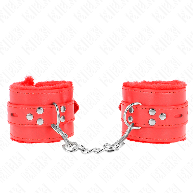 KINK - ALGEMAS FORRADAS COM ABERTURAS QUADRADAS VERMELHAS COM CORREIA VERMELHA AJUSTÁVEL 17-29 CM X 6 CM