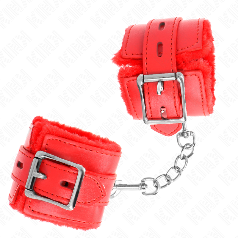KINK - ALGEMAS FORRADAS COM ABERTURAS QUADRADAS VERMELHAS COM CORREIA VERMELHA AJUSTÁVEL 17-29 CM X 6 CM